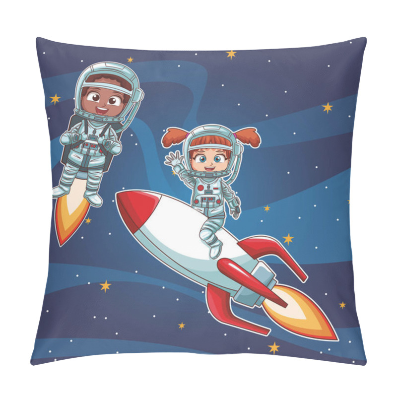 Personality  Astronaut Kids Cartoon Pillow Covers