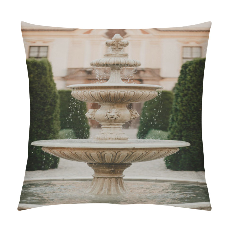 Personality  Close Up View Of Old Stone Fountain Pillow Covers