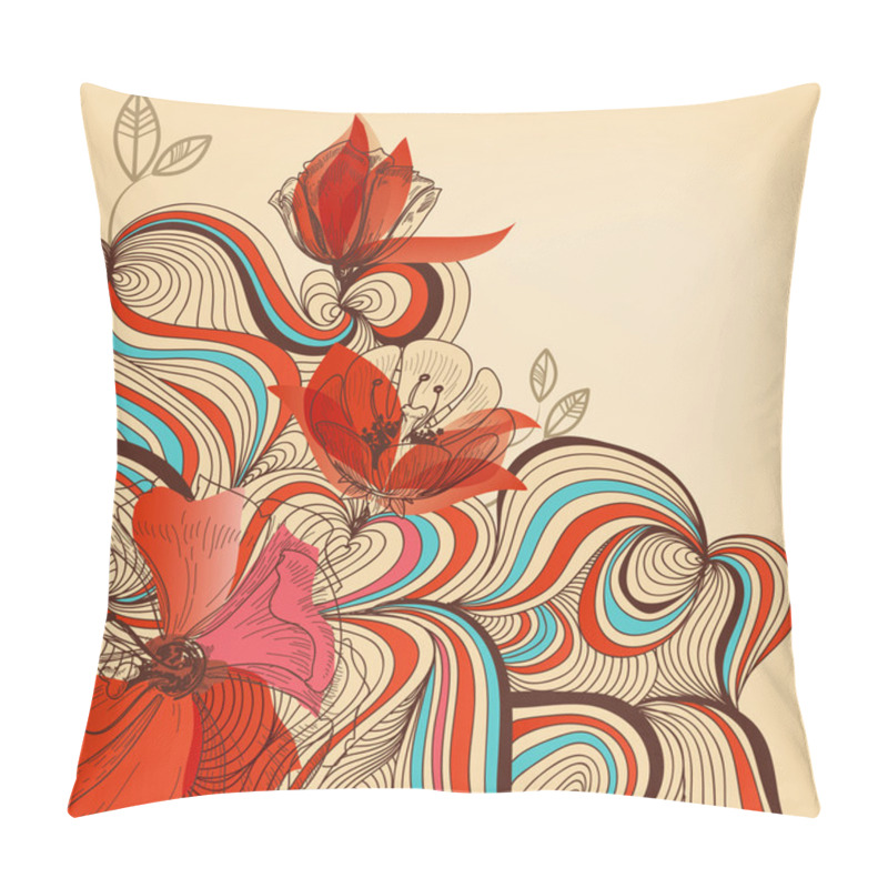 Personality  Vector Floral Background Pillow Covers