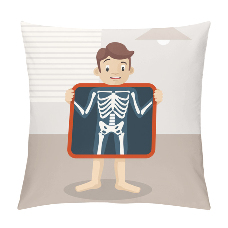 Personality  Vector X-ray Flat Illustration Pillow Covers