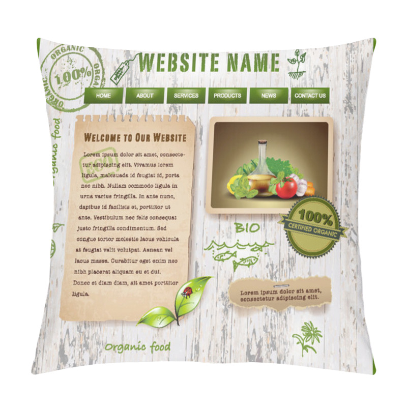 Personality  Website Design, Ecological Theme Pillow Covers