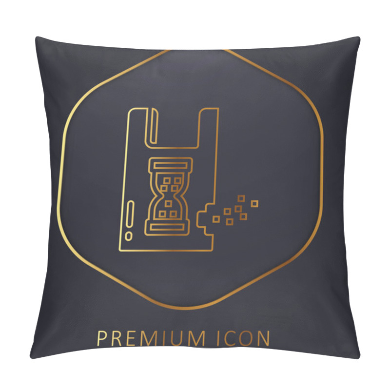 Personality  Biodegradable Golden Line Premium Logo Or Icon Pillow Covers