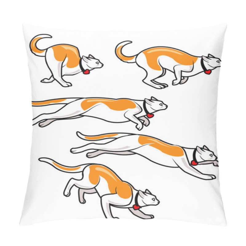 Personality  Cat Running Fast Animation Sprite Pillow Covers