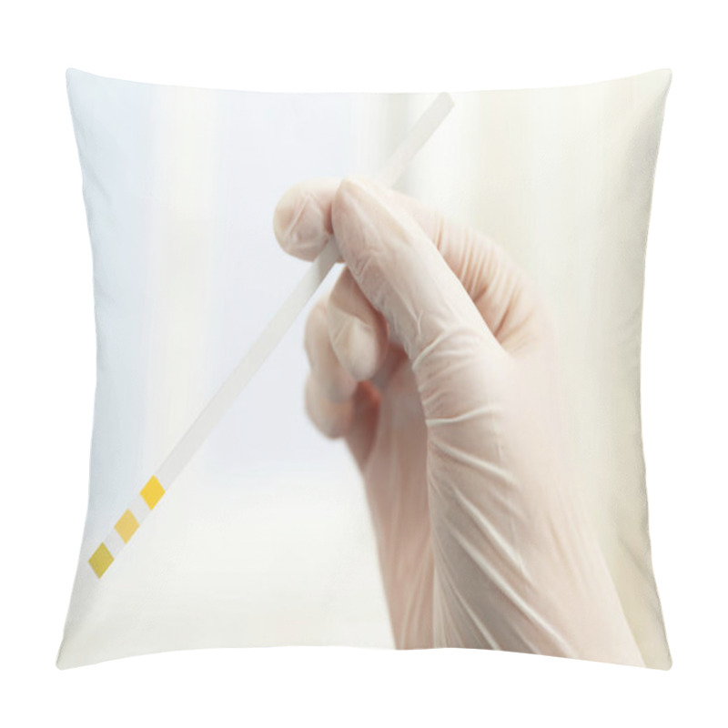 Personality  Doctor Hand With Test Strip Pillow Covers