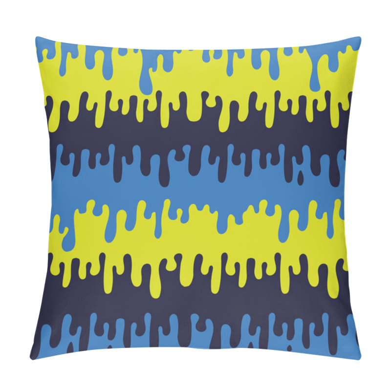 Personality  Flowing Paint Is A Seamless Pattern. Dripping Paint. Pillow Covers