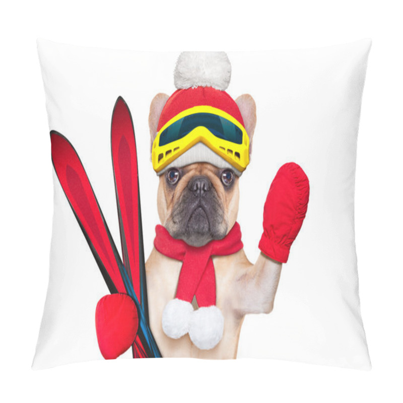 Personality  Dog Ski Winter Pillow Covers