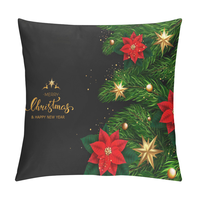 Personality  Holidays Background With Season Wishes And Border Of Realistic  Pillow Covers