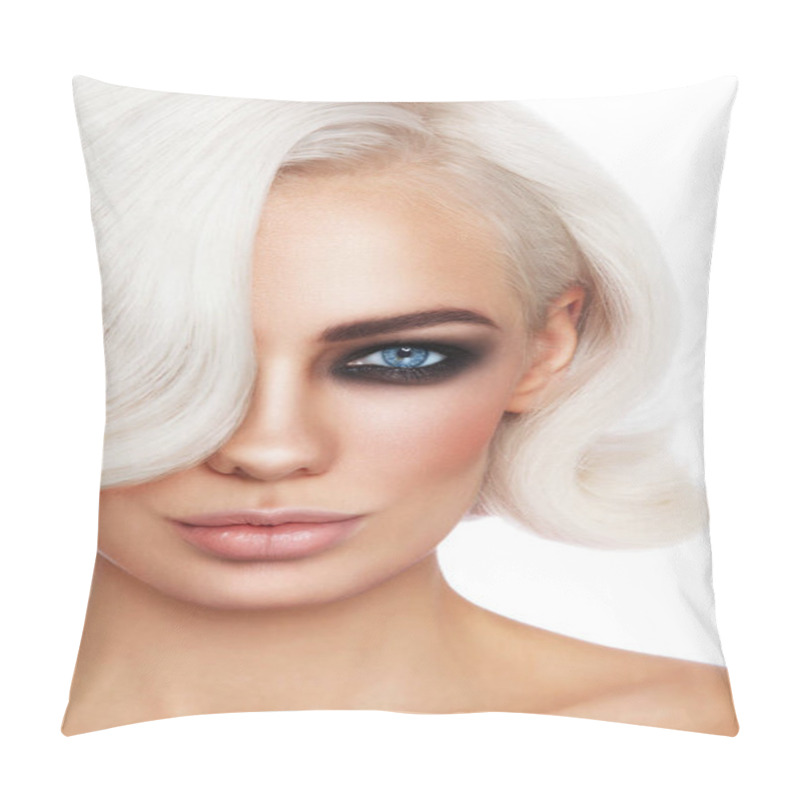 Personality  Woman With Stylish Smoky Eyes Make-up  Pillow Covers