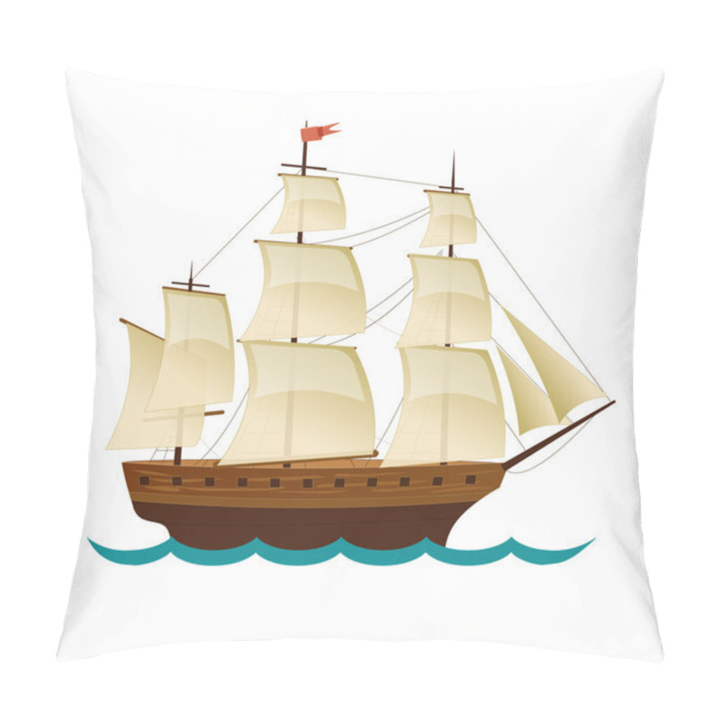 Personality  Ship With Sails Pillow Covers