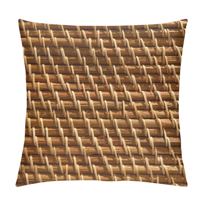 Personality  Weave Texture Or Weave Pattern Background In Macro View. Weaves Patten Classic Retro Background For Design. Pillow Covers