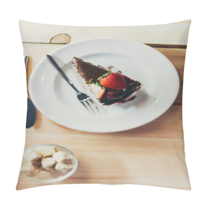 Personality  Piece Of Chocolate Cake Pillow Covers