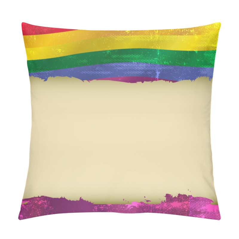 Personality  Gay Horizontal Scratched Flag Pillow Covers