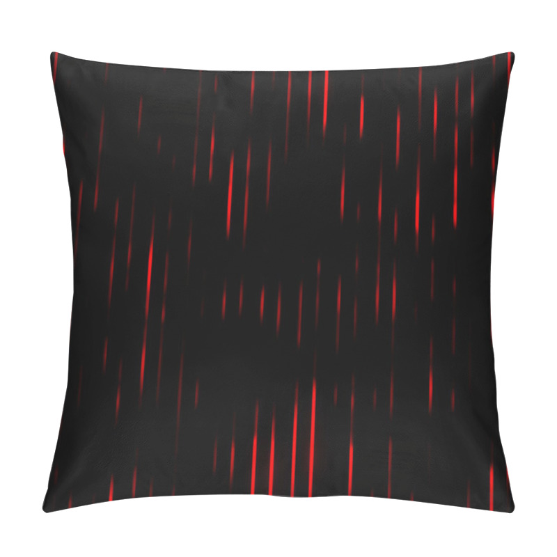 Personality  Red Neon Vertical Line Abstract With A Bold And Futuristic Artistic Design Pillow Covers