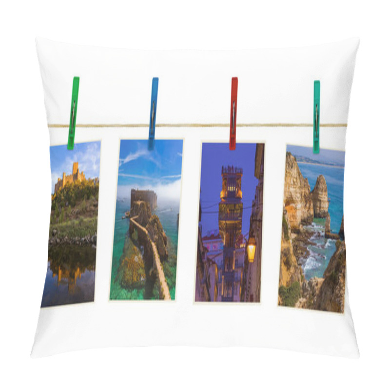 Personality  Portugal Travel Images (my Photos) On Clothespins Pillow Covers