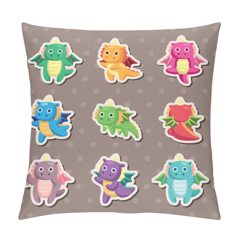 Personality  Fire Dragon Stickers Pillow Covers