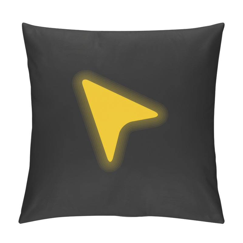 Personality  Black Pointer Yellow Glowing Neon Icon Pillow Covers