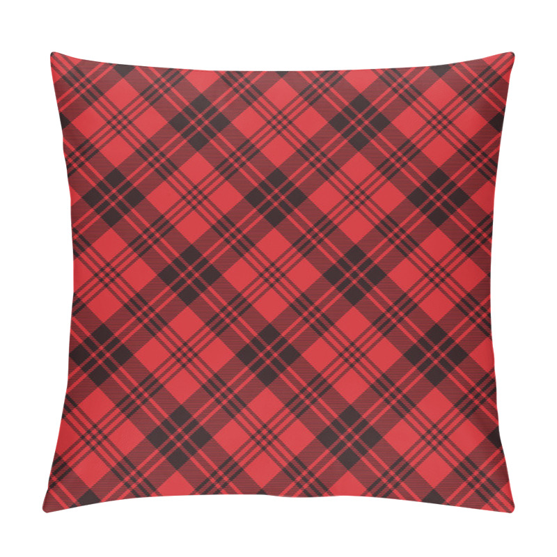 Personality  Tartan Seamless Pattern Background In  Black  And  Red  Color  Plaid.  Flannel Shirt Patterns. Trendy Tiles Vector Illustration For Wallpapers. Pillow Covers