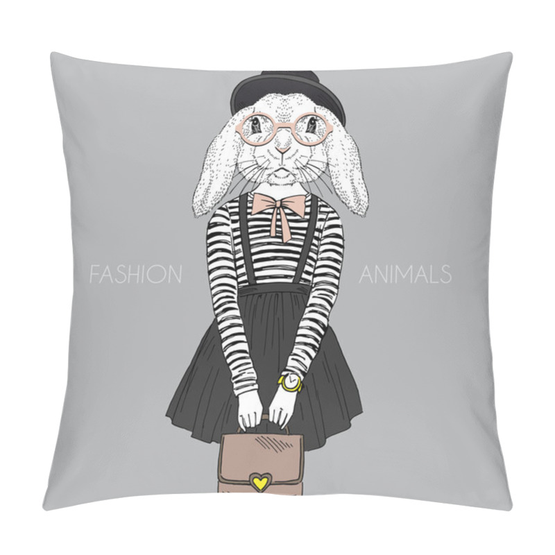 Personality  Dressed Up Bunny Girl Hipster Pillow Covers