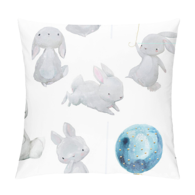 Personality  Seamless Pattern With Hares Pillow Covers