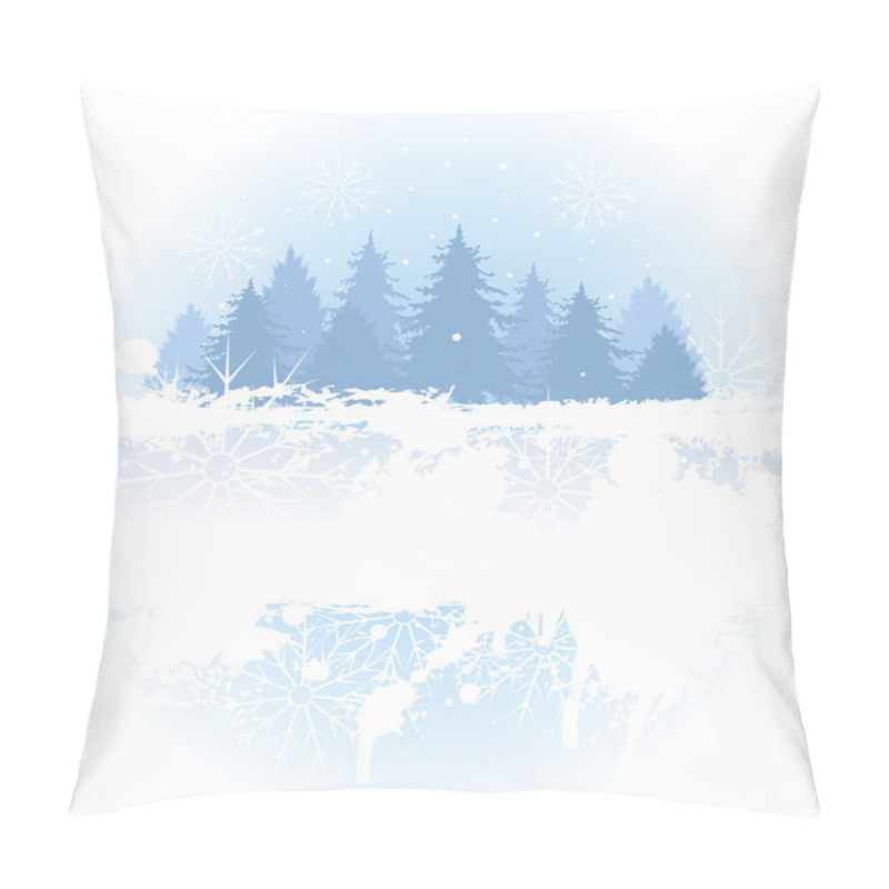 Personality  Winter Forest Themed Grange Background With Copy Space. Pillow Covers