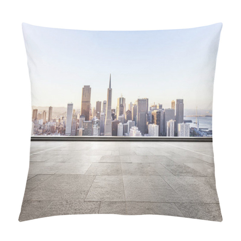 Personality  Empty Floor With Cityscape Of San Francisco Pillow Covers