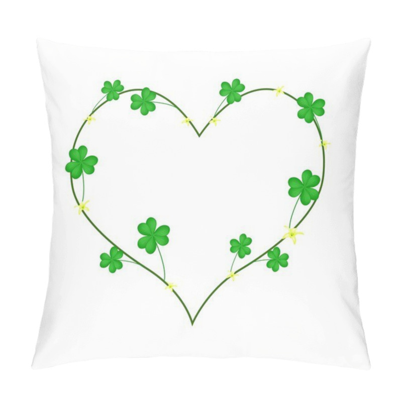 Personality  Water Clover Plants In Beautiful Heart Shape Pillow Covers