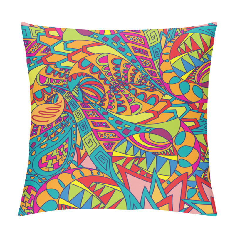 Personality  Vector Abstract Doodle & Paisleys Pattern Pillow Covers