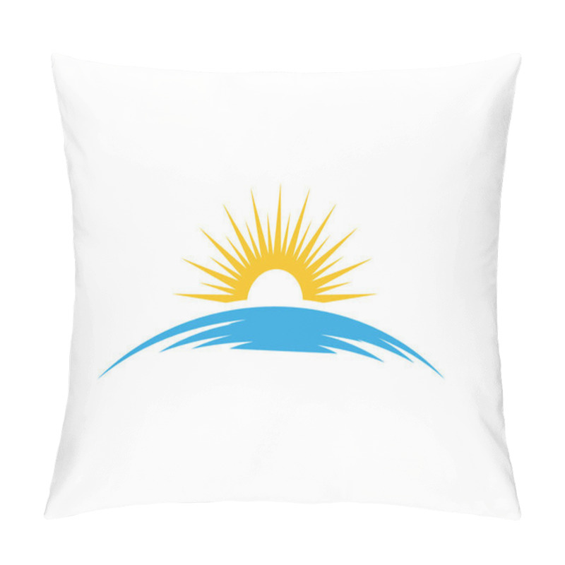 Personality  Sun Vector Illustration Icon Logo Template Design Pillow Covers