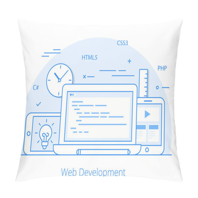 Personality  Responsive Web Development Layout Website Pillow Covers