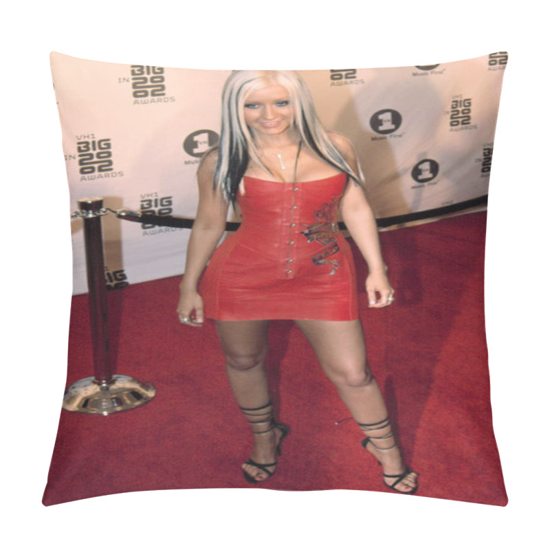 Personality  Christina Aguilera At The VH1 Best In 2002 Awards, 12/15/2002, LA, CA, By Robert Hepler. Pillow Covers