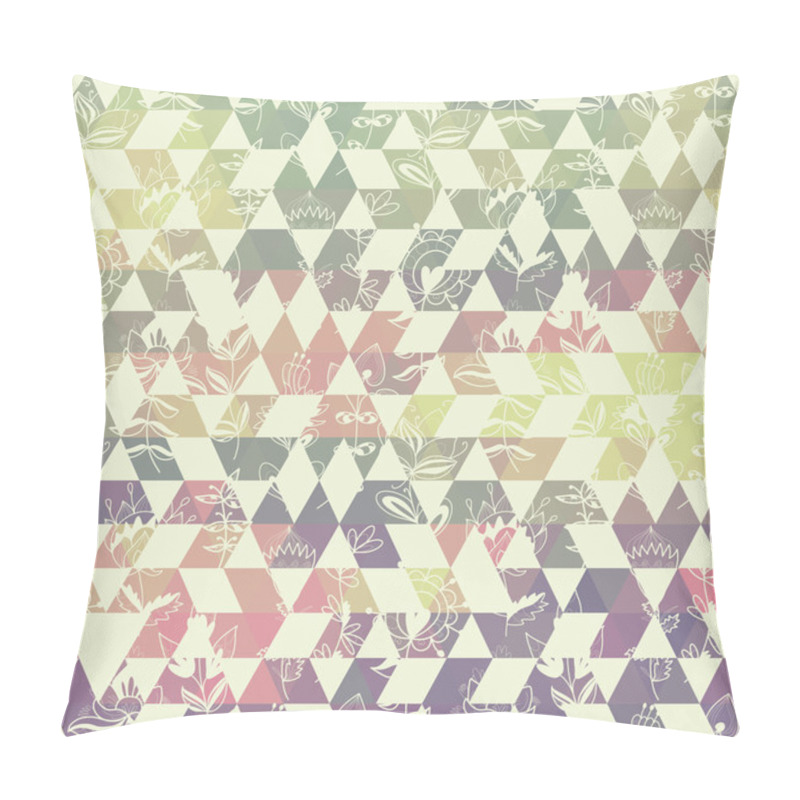 Personality  Pattern Geometric With Triangle And Plant Elements Pillow Covers