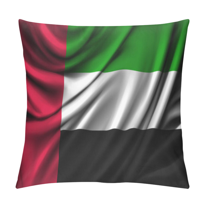 Personality  UAE flag waving. Vector illustration. pillow covers