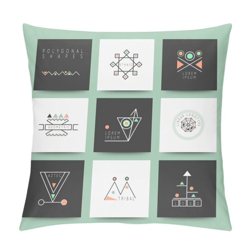 Personality  Set Of Minimal Geometric Shapes Pillow Covers