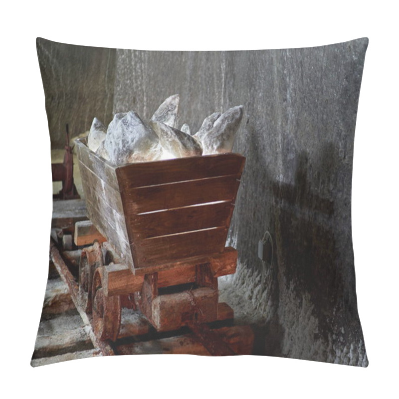 Personality  Old Mine Wagon With  Salt Stones  Pillow Covers