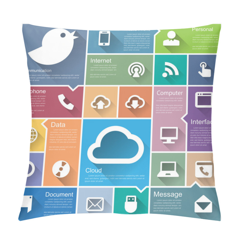 Personality  Design Interface Icon Pillow Covers