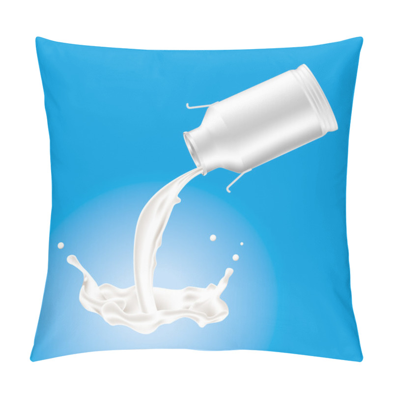 Personality  A Splash Of Milk. Vector Illustration Pillow Covers