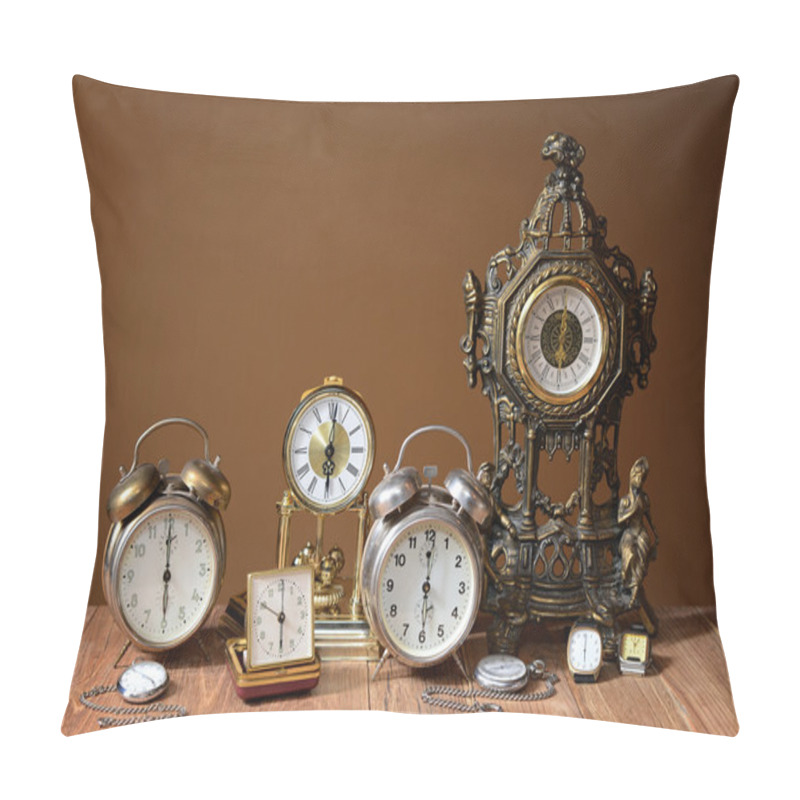 Personality  Old Clocks, Alarm Clocks And Handheld Clocks Pillow Covers