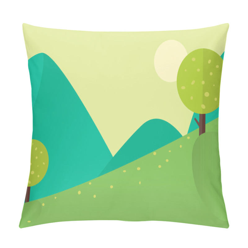 Personality  Spring Landscape Background Pillow Covers