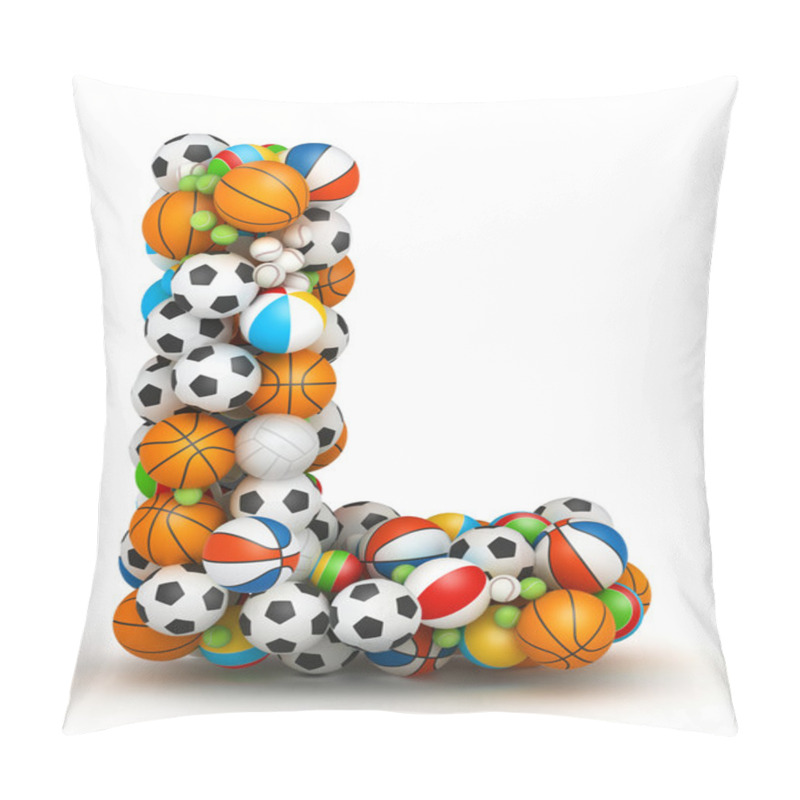 Personality  Letter L, Gaming Balls Alphabet Pillow Covers