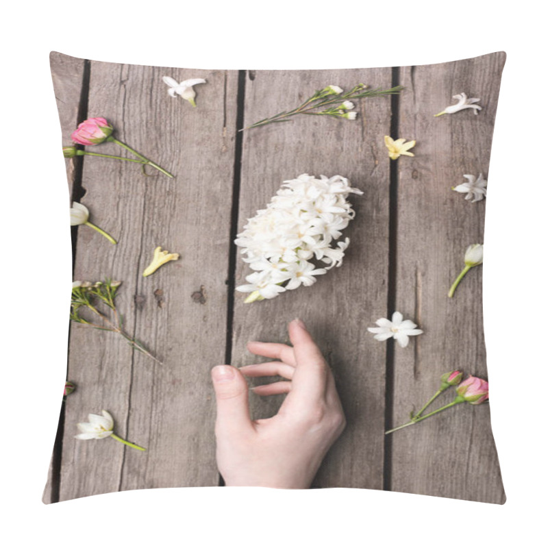 Personality  Flowers And Human Hand Pillow Covers