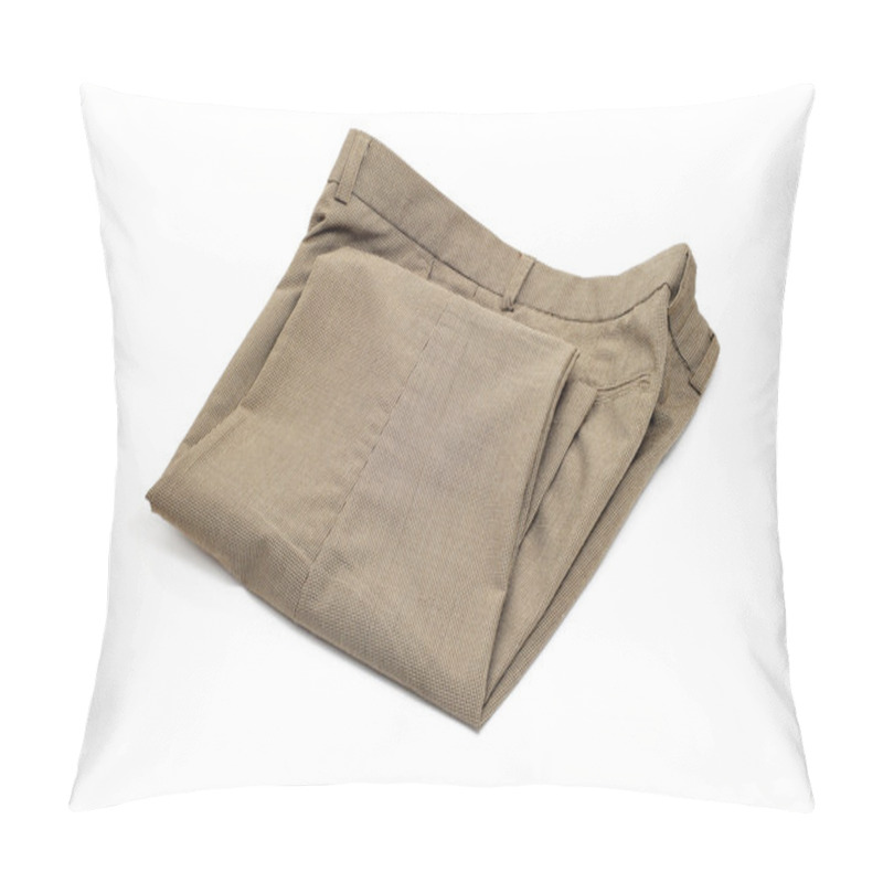 Personality  Folded Trousers Isolated On A White Background Pillow Covers