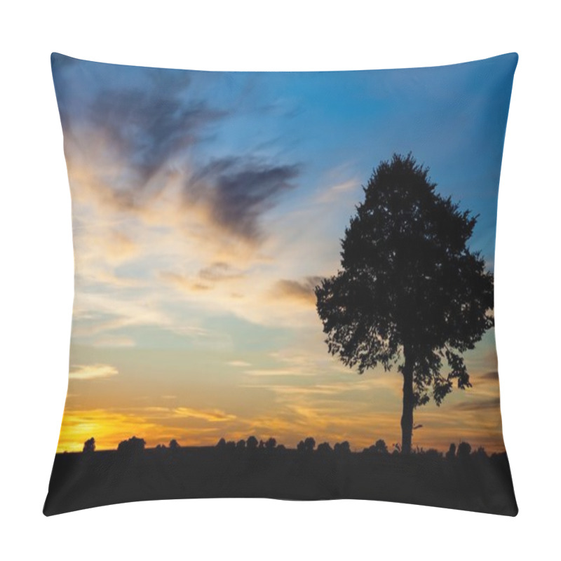 Personality  Sunset Over Rural Field Pillow Covers