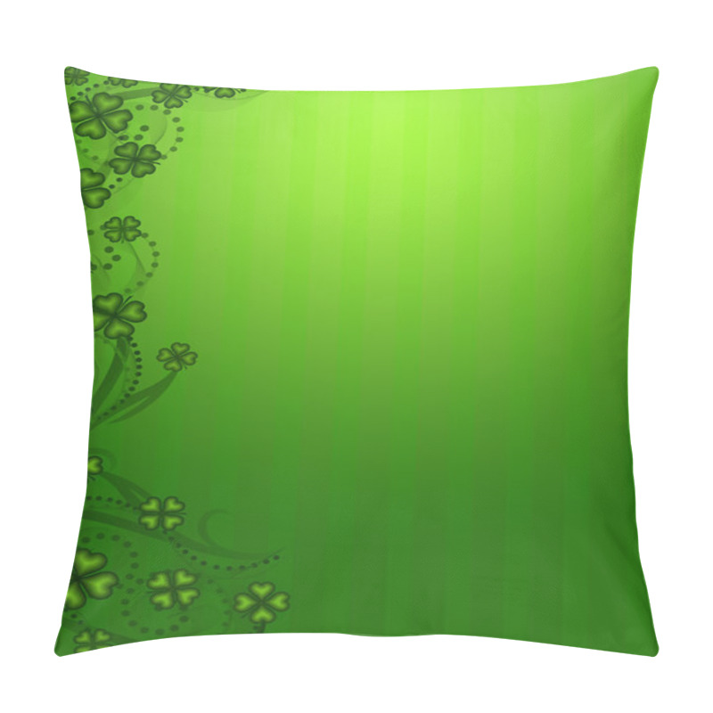 Personality  Lucky Shamrock Four Leaf Clover Vertical Background Pillow Covers