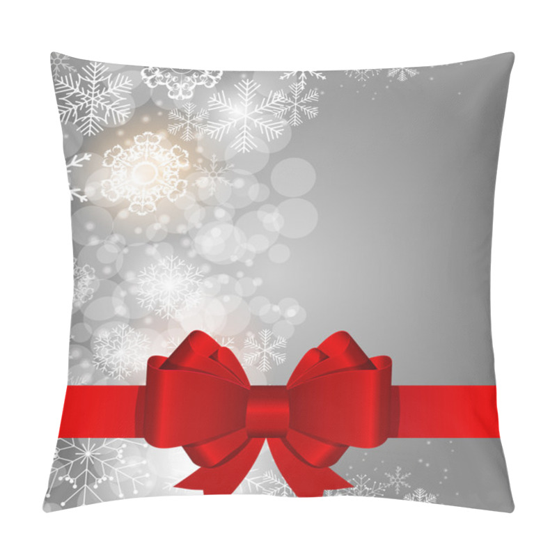 Personality  Abstract Glossy Star Background With Bow And Ribbon Vector Illus Pillow Covers