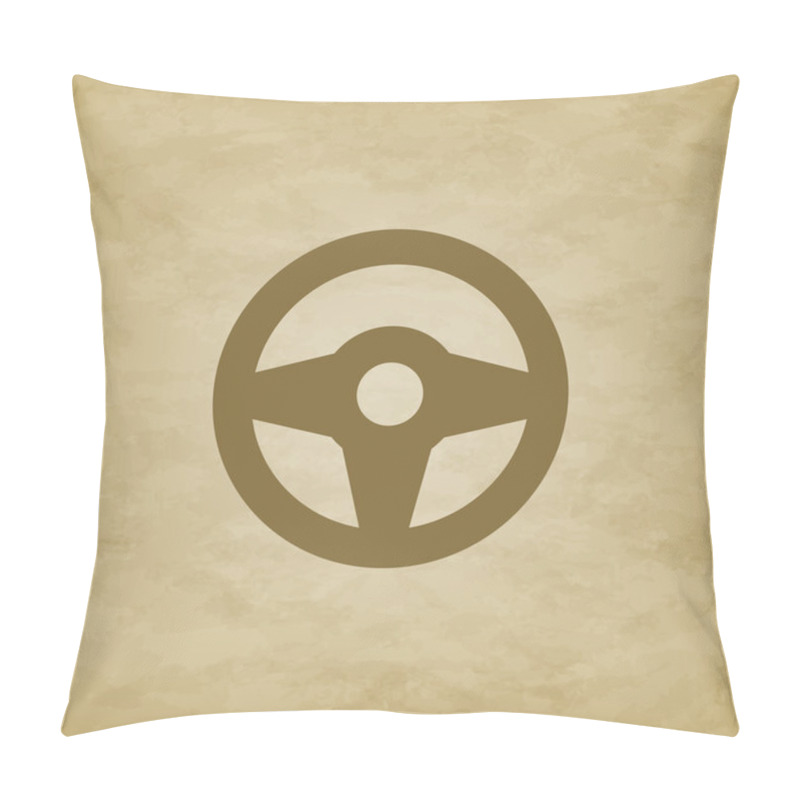 Personality  Car Wheel On Grunge Background Pillow Covers