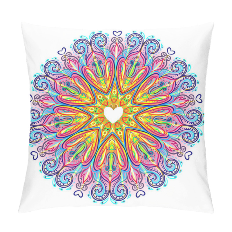 Personality  Vector Ornamental Mandala Inspired Ethnic Art, Patterned Indian  Pillow Covers