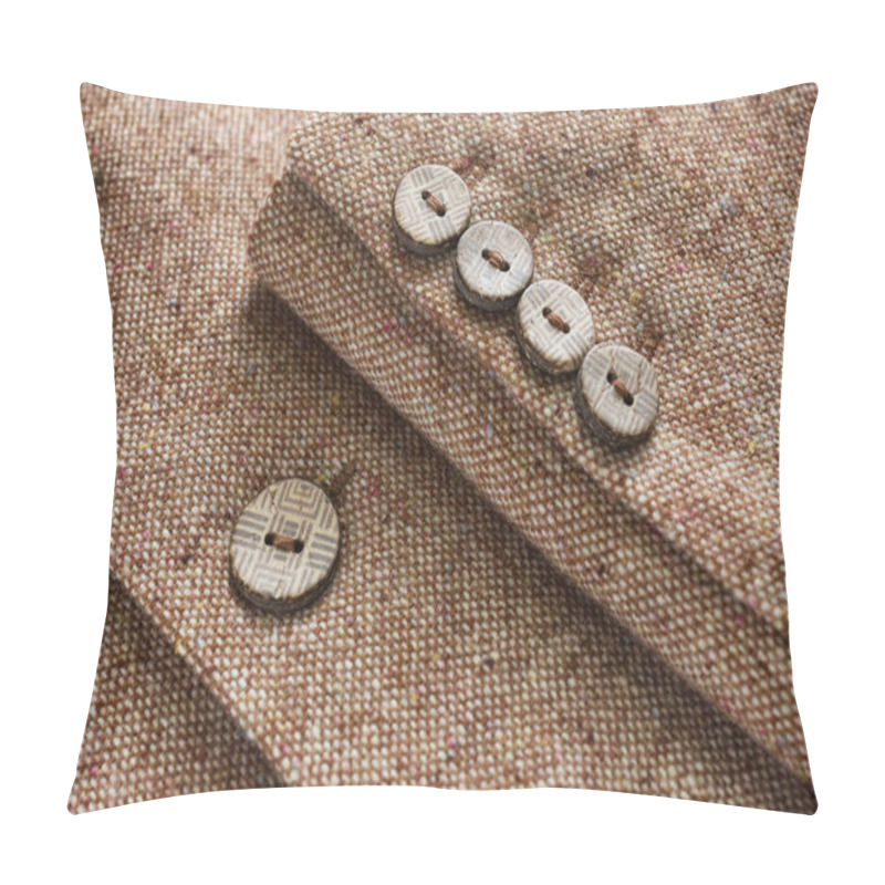 Personality  Tweed Jacket With Its Details Of Buttons Pillow Covers