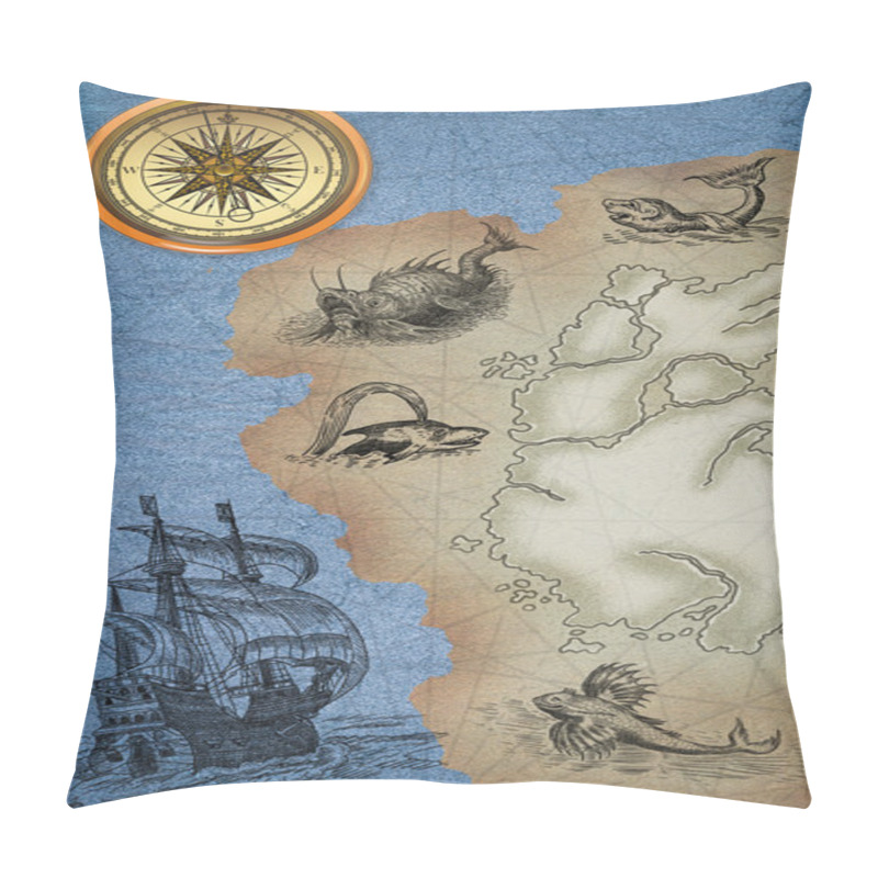 Personality  Pirate Map Pillow Covers