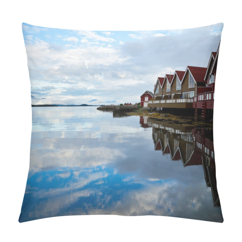 Personality  Camping Cabins On A Fjord Pillow Covers