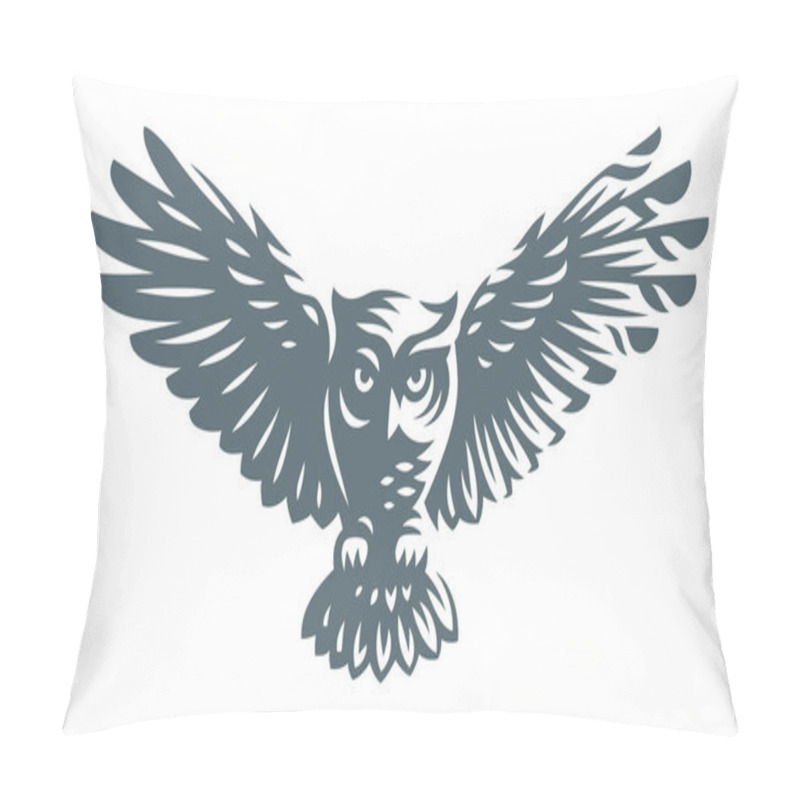 Personality  Owl - Vector Illustration. Icon Design Pillow Covers